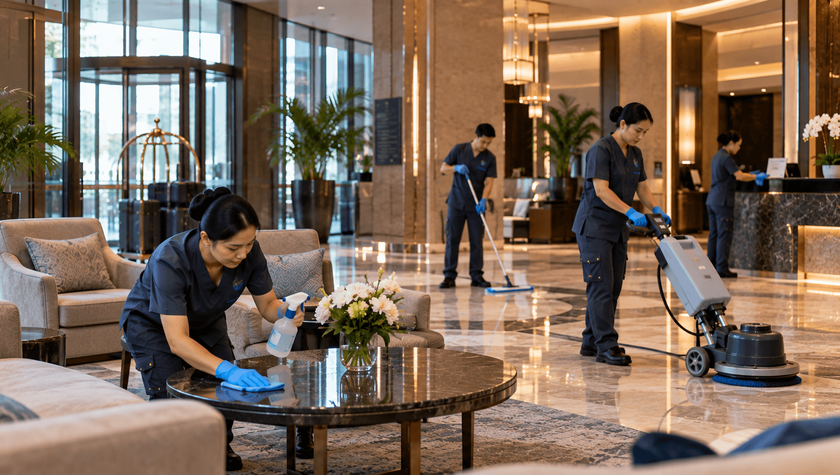 Hotel Public Area Cleaning in Qatar: Complete Guide to Lobby, Corridor, Restroom & Common Area Cleaning