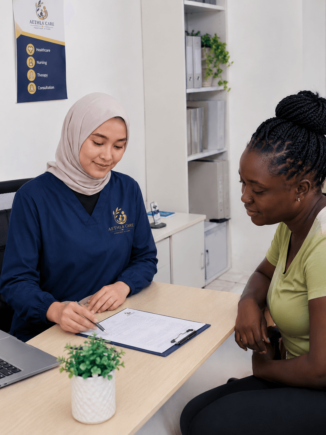 A person discussing a healthcare journey